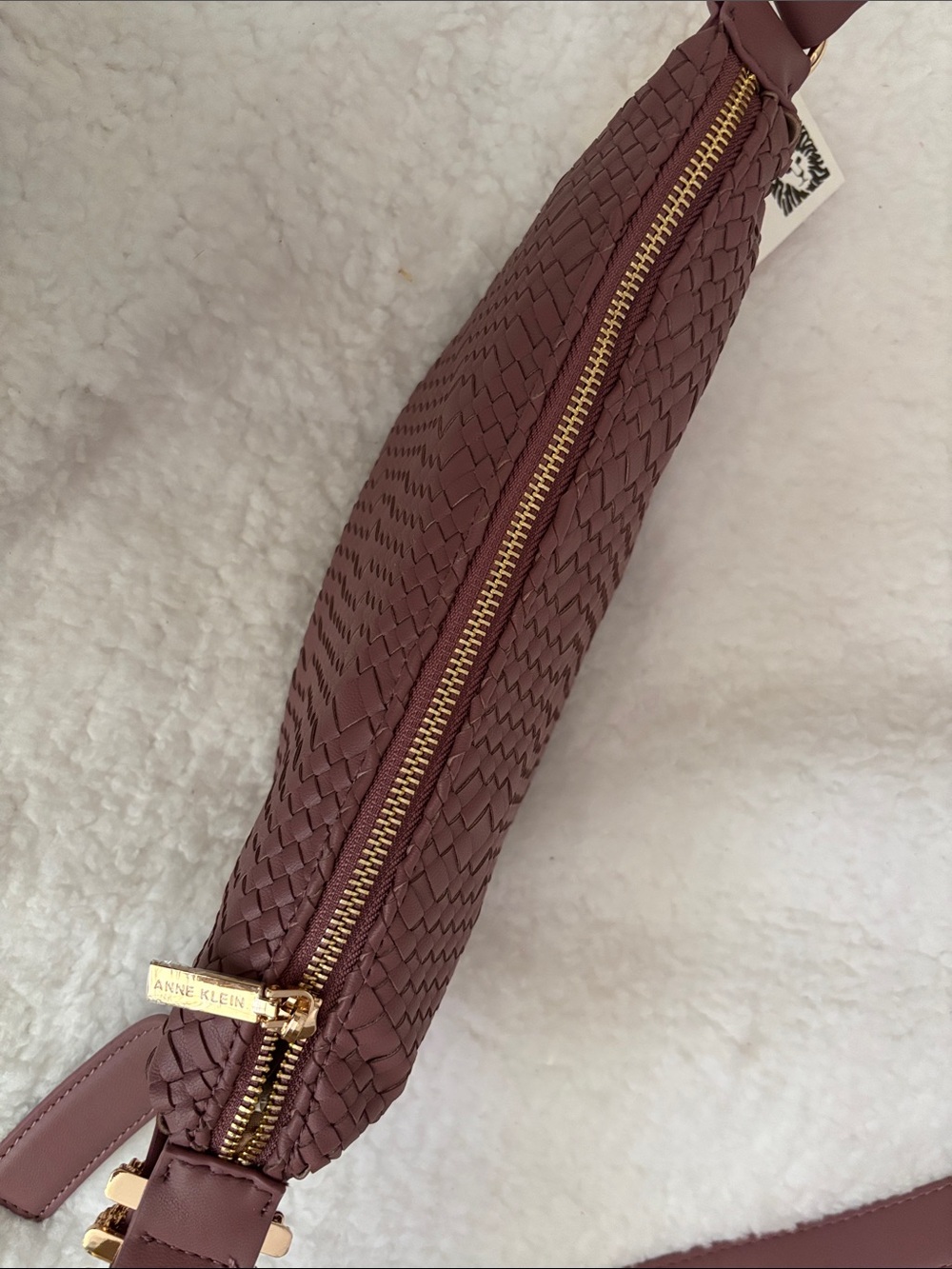 Woven Crossbody Bag in Dusty Pink - Picture 4 of 9